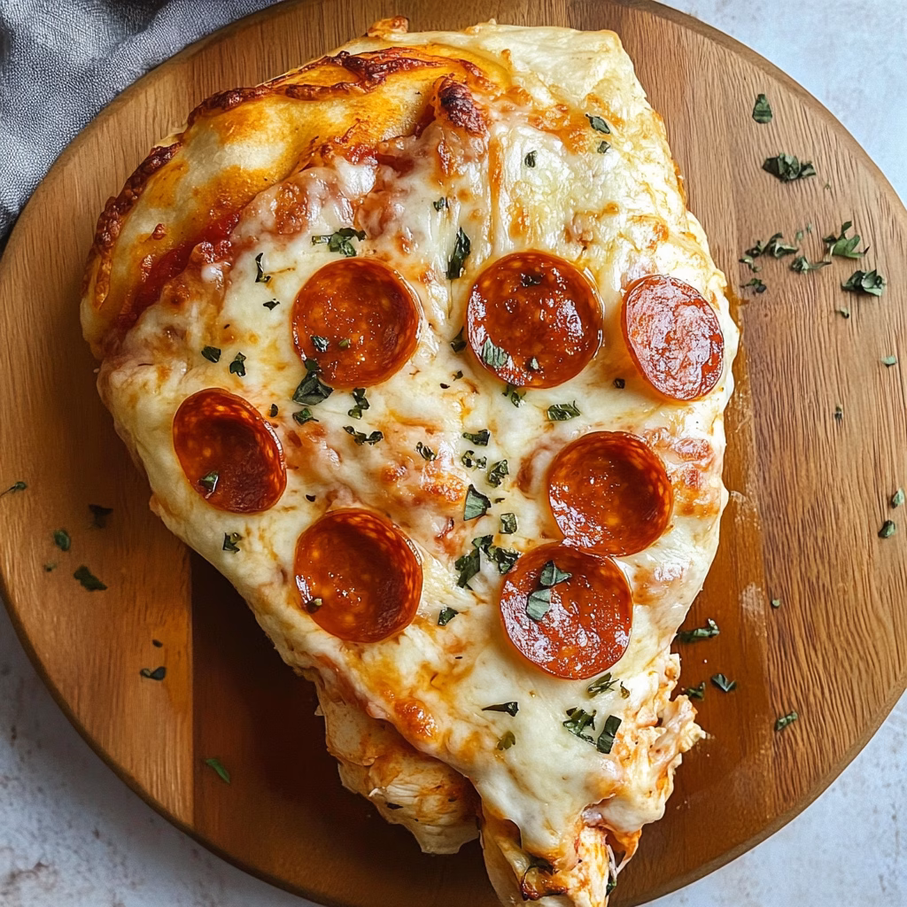 Get ready for a fun twist on dinner with Baked Pepperoni Pizza Chicken! This easy recipe showcases juicy chicken breasts topped with zesty marinara, gooey mozzarella, and crispy pepperoni. Perfect for a family meal or game night. Save this pin now and impress your loved ones with a delicious, crowd-pleasing dish that’s sure to become a favorite!