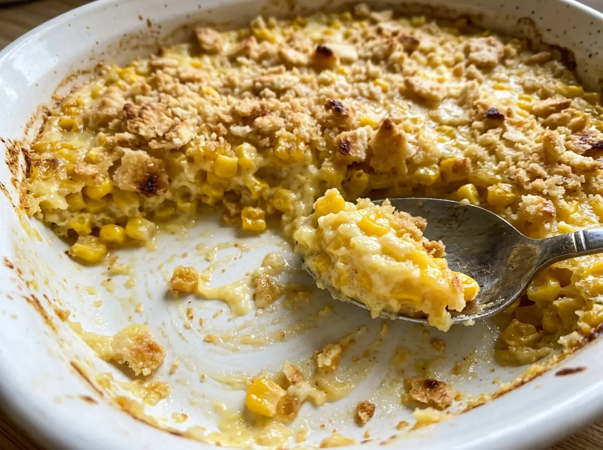 Amish Baked Corn golden cracker topping