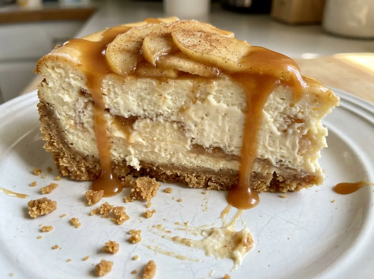 Apple cider cheesecake creamy cinnamon apples