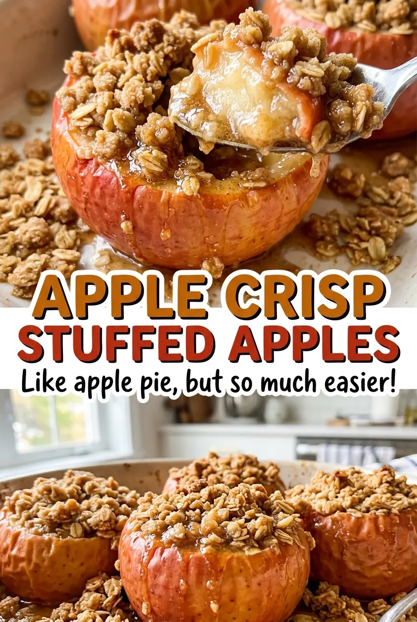 Apple Crisp Stuffed Apples tender fruit crumble