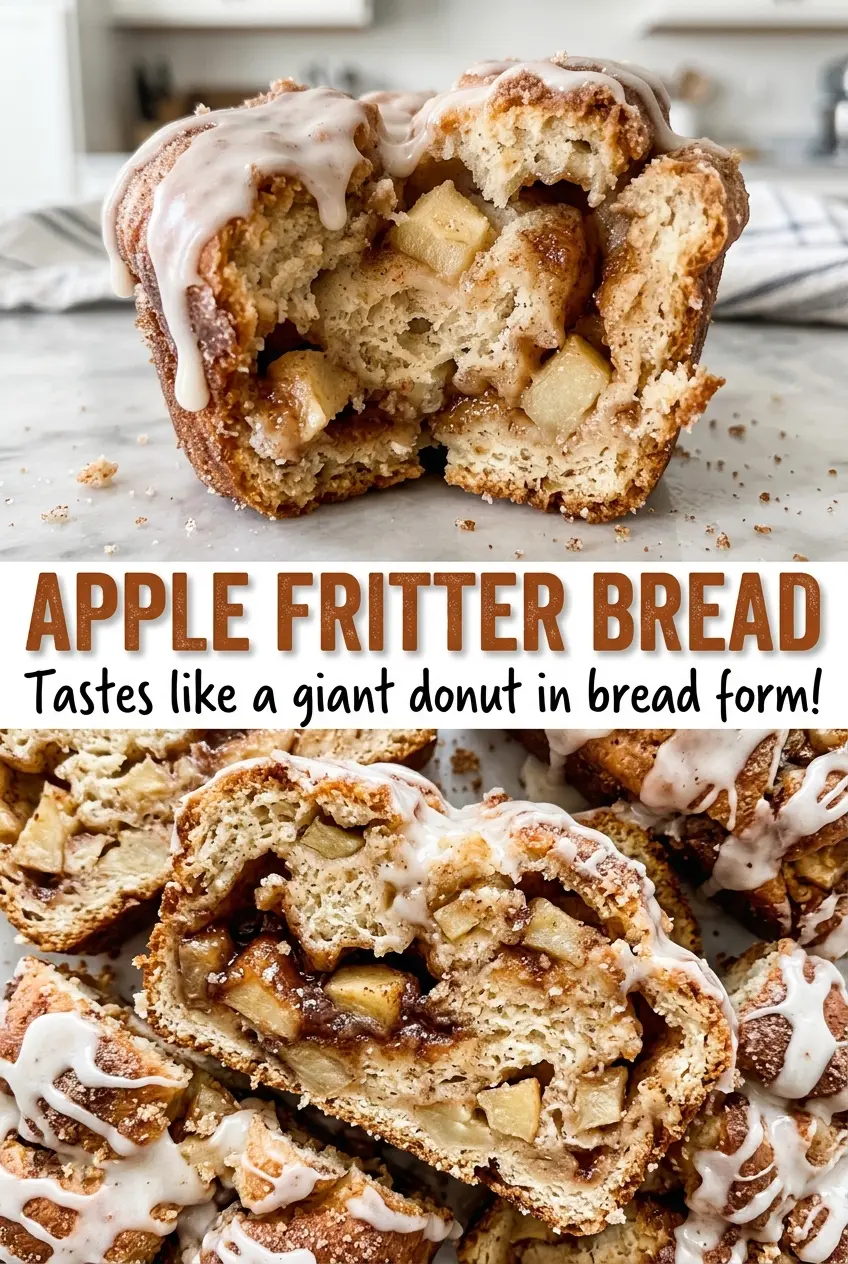 Apple Fritter Bread cinnamon apple glaze