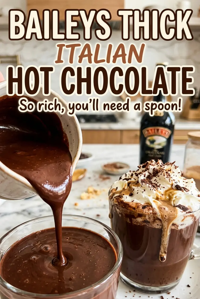 Baileys Thick Italian Hot Chocolate, glossy and velvety