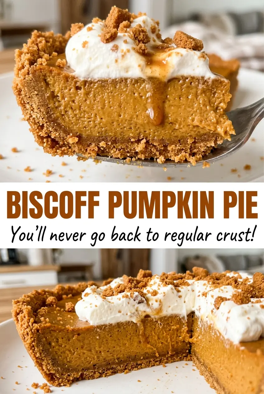Biscoff Pumpkin Pie creamy spiced slice