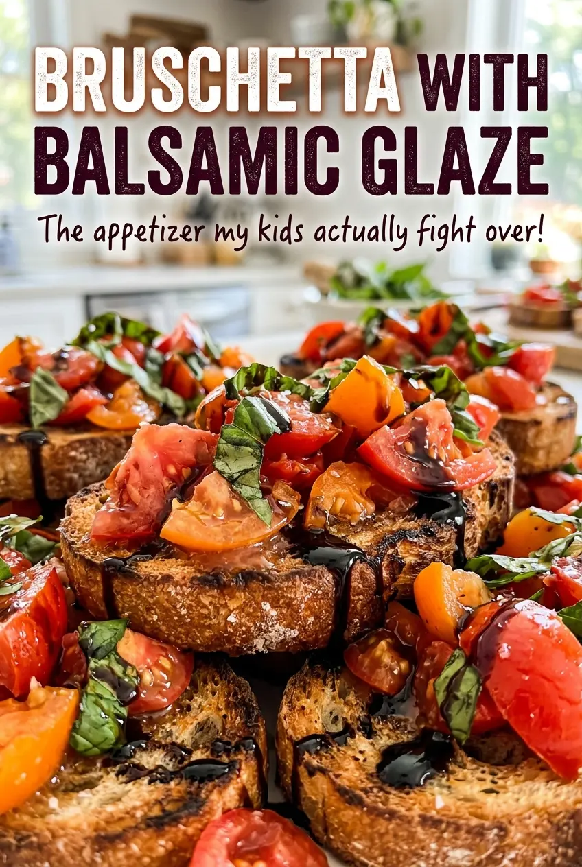 Bruschetta with Balsamic Glaze bright tomato bites