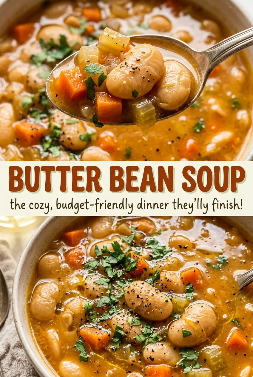 Butter bean soup creamy, rustic, hearty