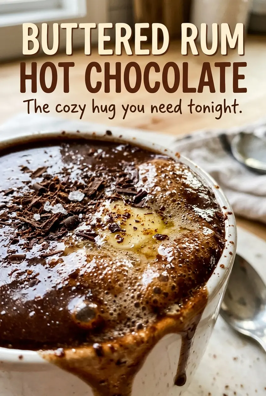Buttered Rum Hot Chocolate creamy, spiced, silky