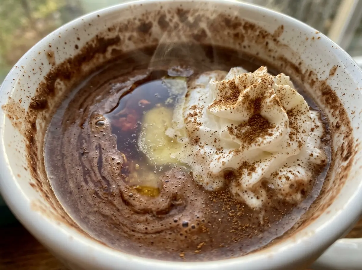 Buttered Rum Hot Chocolate creamy, spiced, silky
