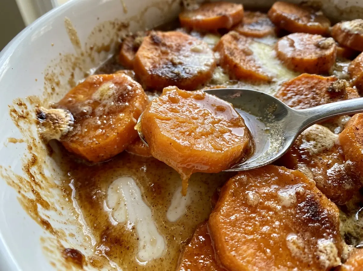 Candied Yams glossy cinnamon glaze