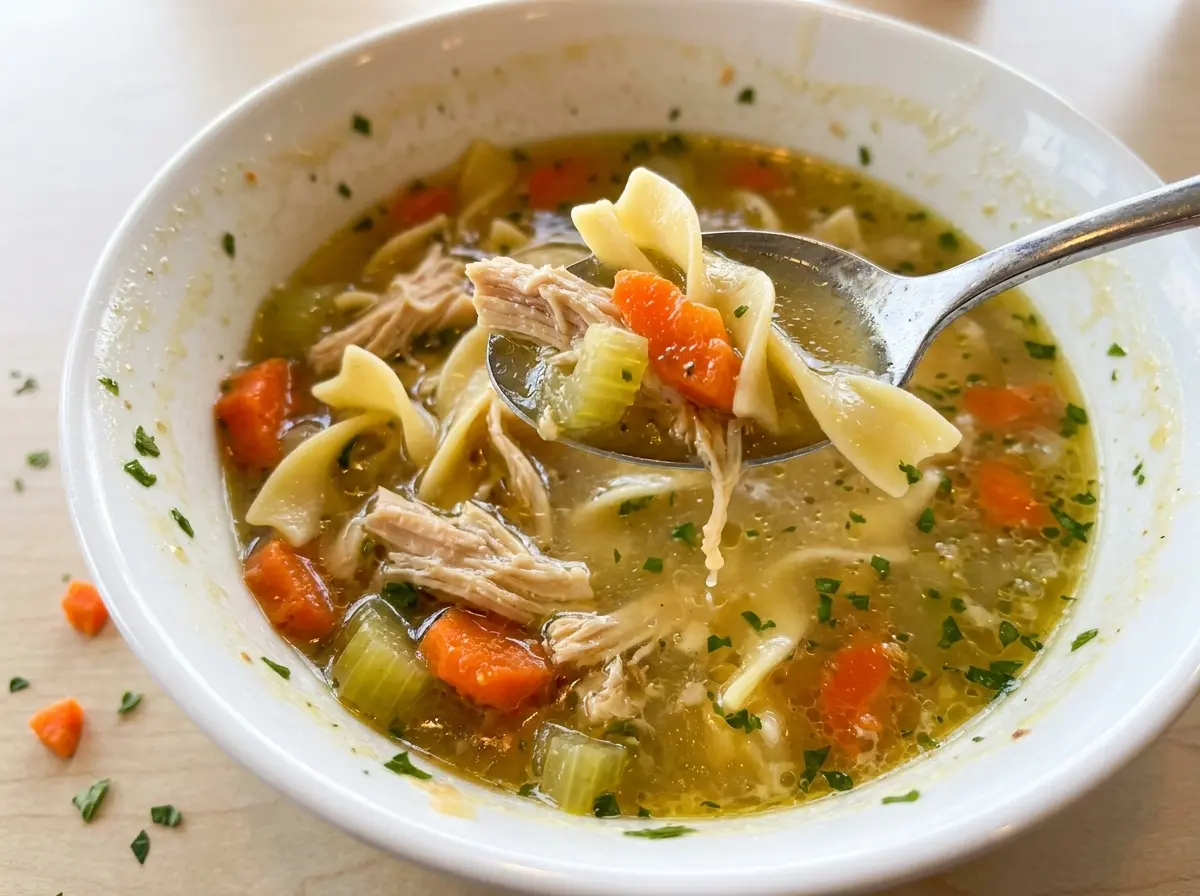 Chick-Fil-A Chicken Noodle Soup golden hearty bowl