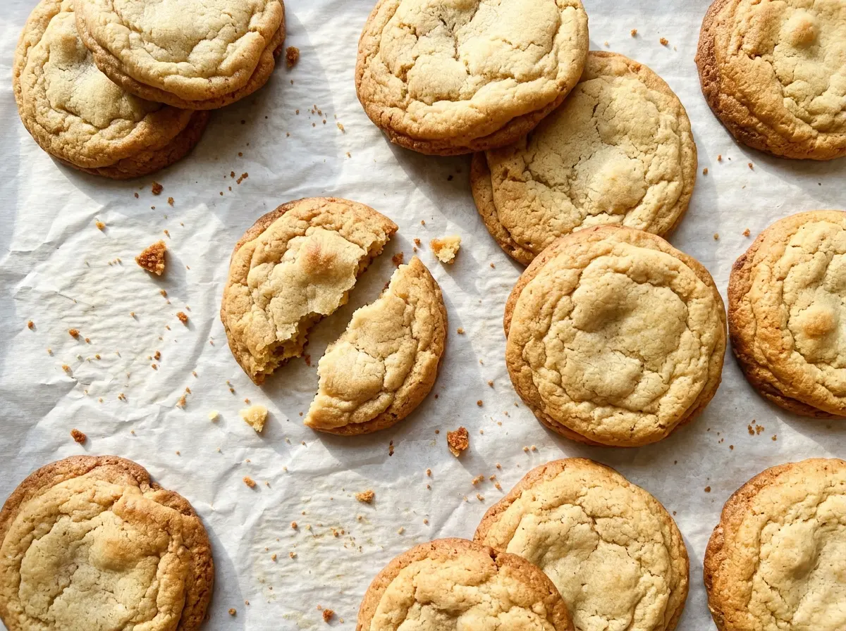 Chocolate Chipless Cookies golden buttery centers