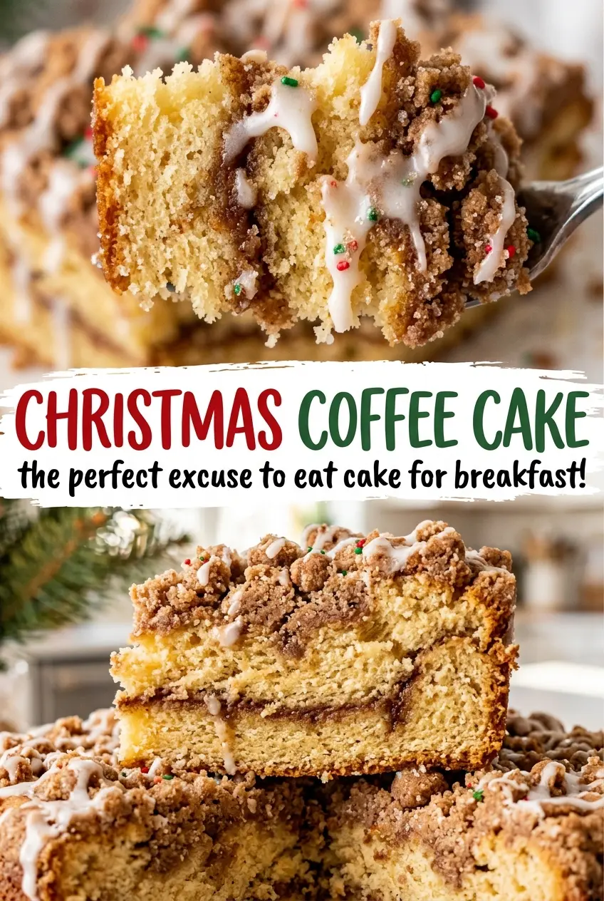 Christmas Coffee Cake orange glaze crumb