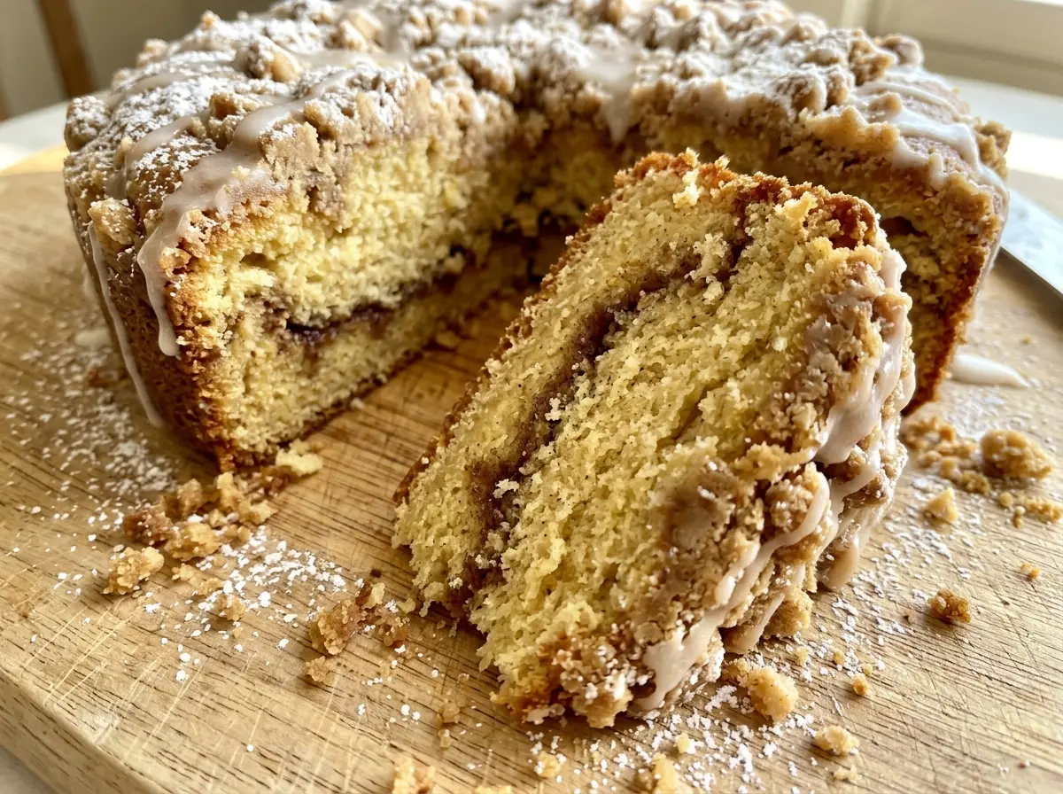 Christmas Coffee Cake cranberry pecan streusel