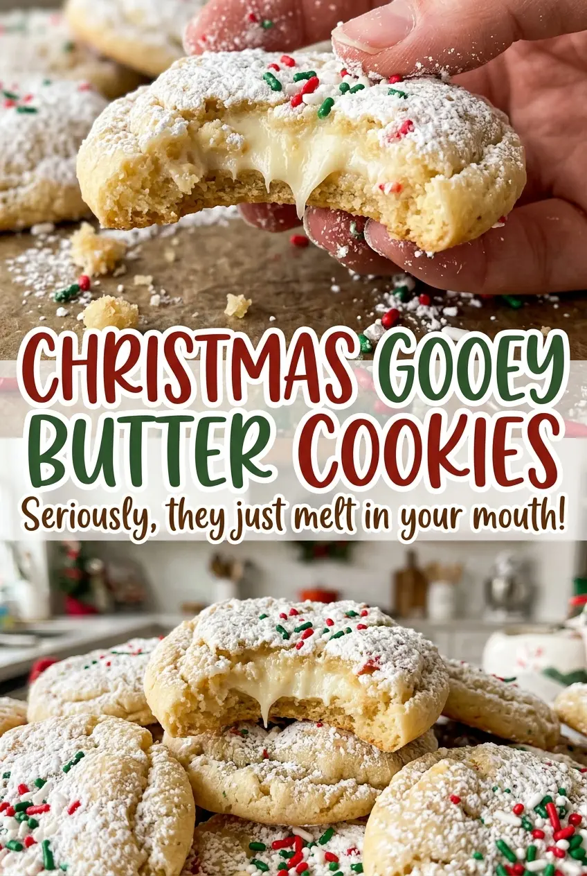 Christmas Gooey Butter Cookies soft festive