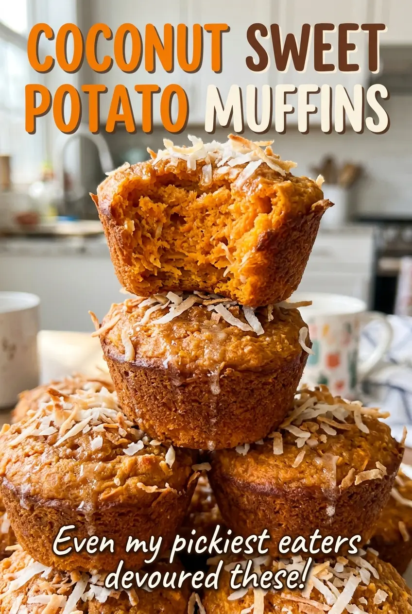 Coconut Sweet Potato Muffins tender coconut crumb