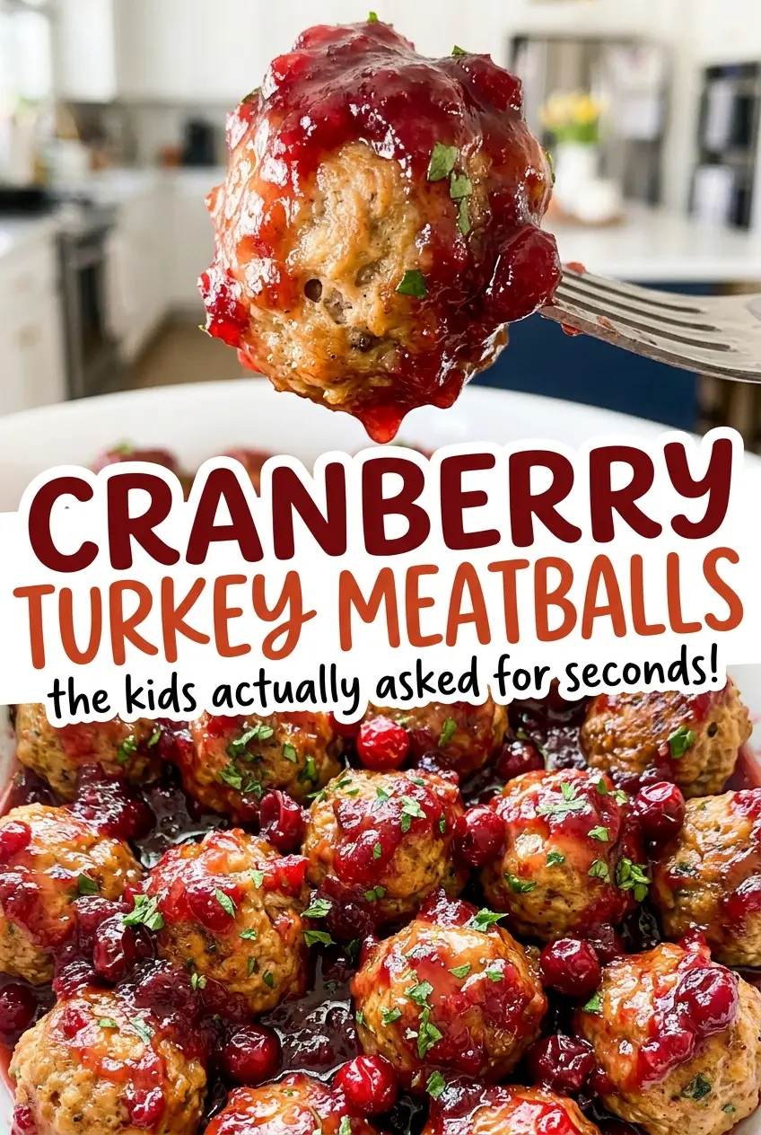 Cranberry Turkey Meatballs tender glazed meatballs