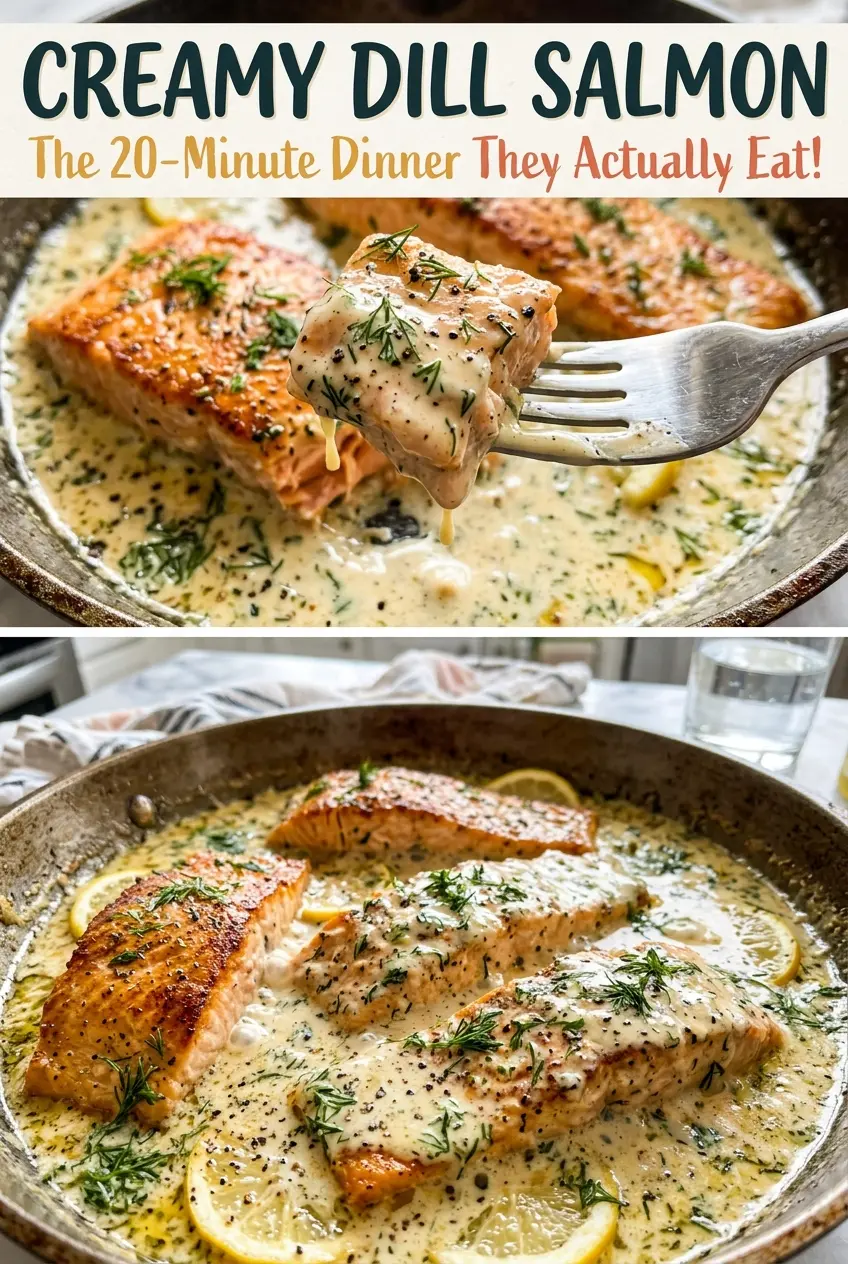 Creamy Dill Salmon with creamy herb sauce