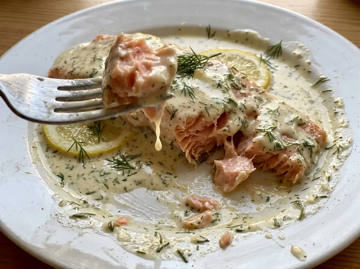 Creamy Dill Salmon with seared fillets