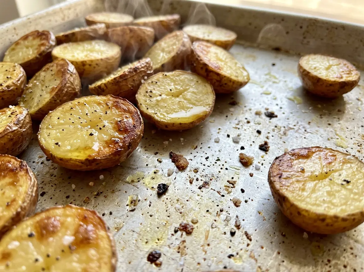 Crispy Baked Potato Halves golden and crisp