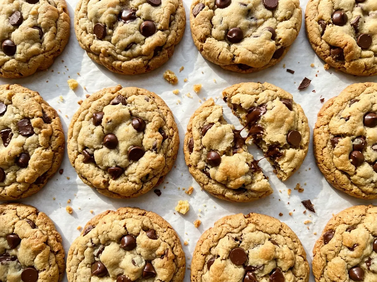 Crumbl Copycat Chocolate Chip Cookies thick bakery-style