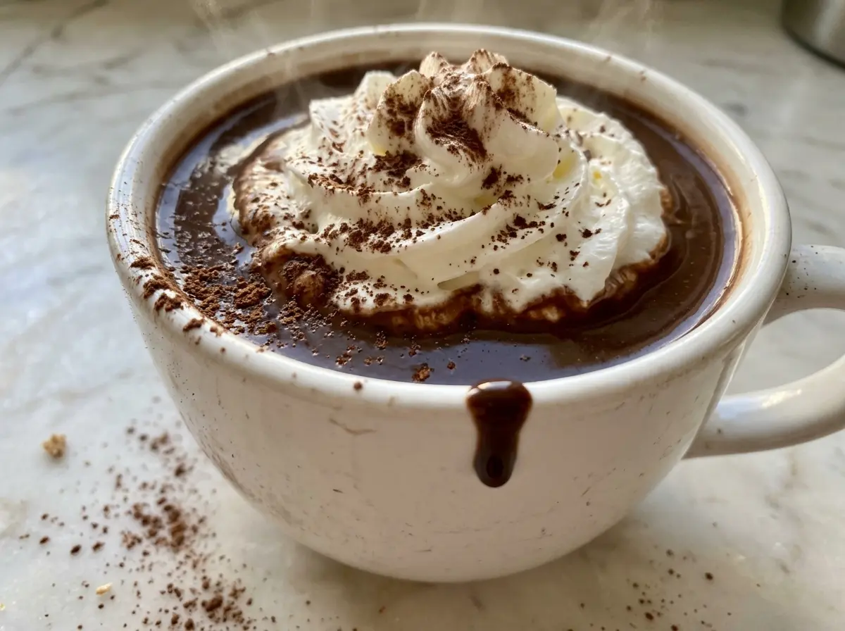 Dunkin Donuts Copycat Hot Chocolate creamy chocolate drink