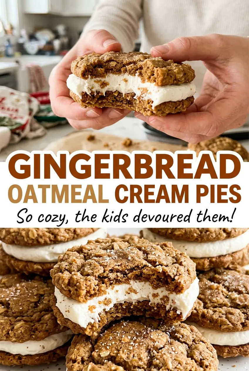 Gingerbread Oatmeal Cream Pies chewy ginger molasses