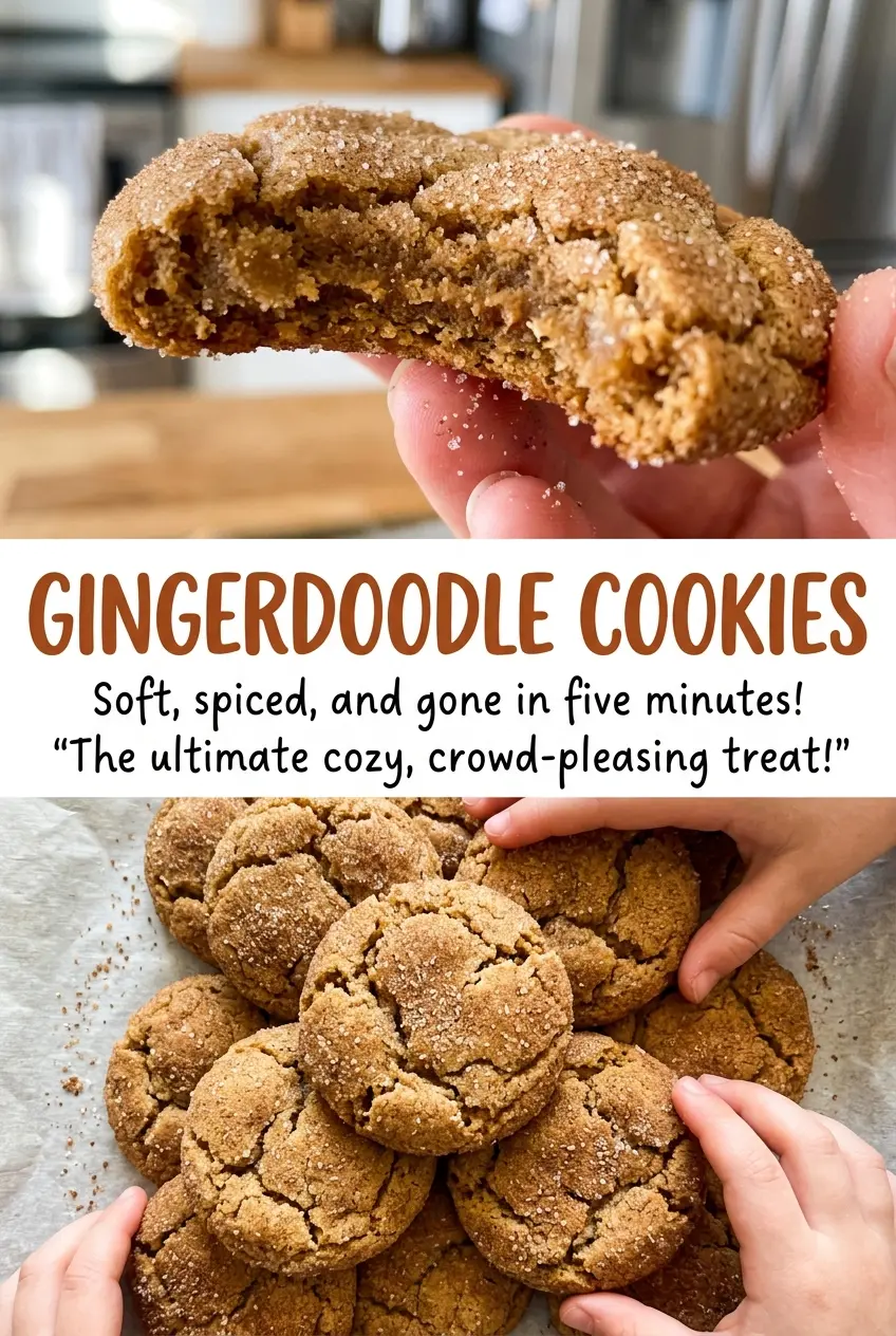 Gingerdoodle Cookies cinnamon crackled tops