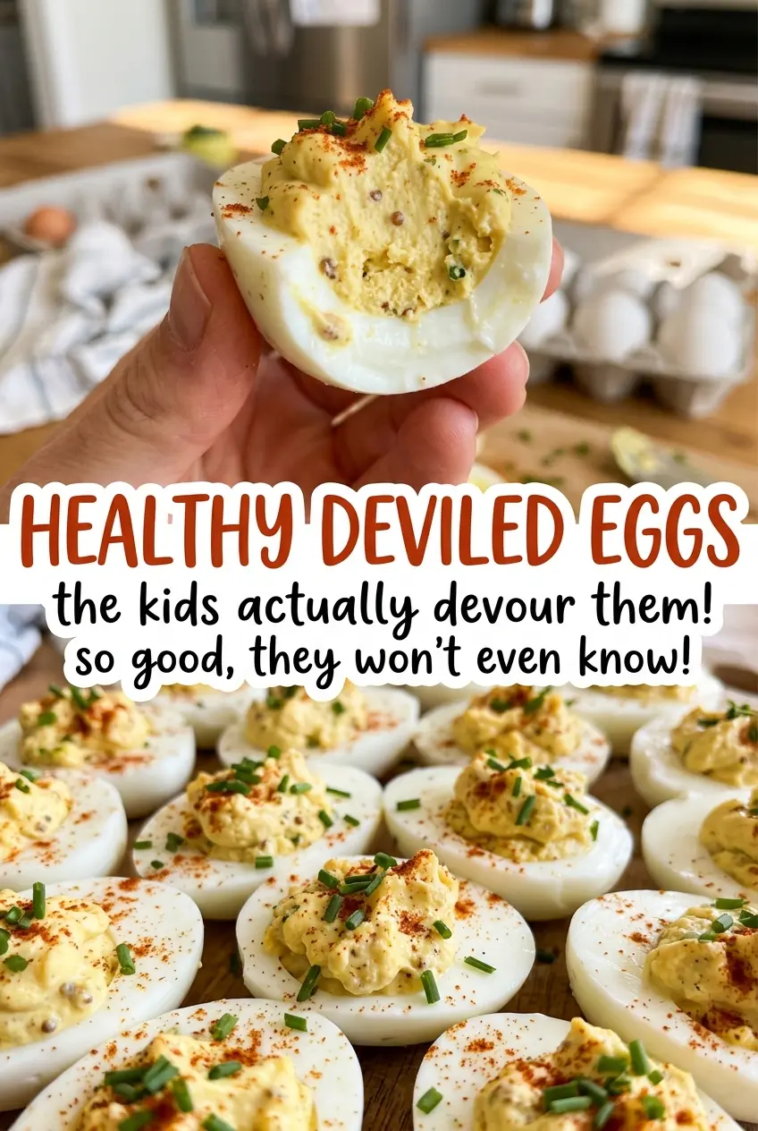 Healthy Deviled Eggs tangy paprika topping