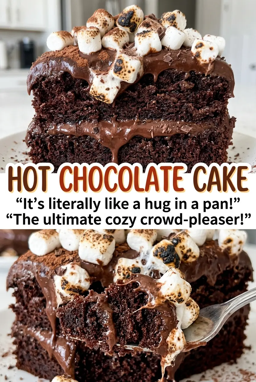 Hot Chocolate Cake with rich chocolate crumb