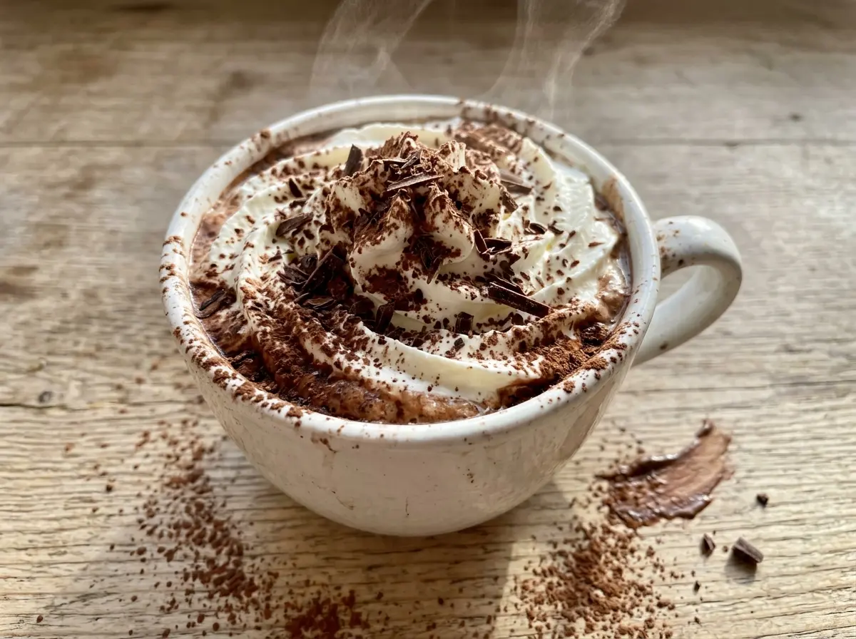Irish Hot Chocolate, creamy whiskey-rich