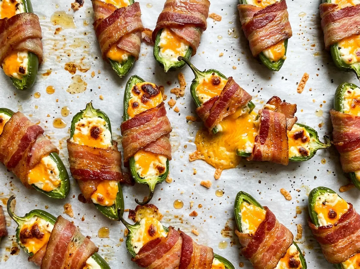 Jalapeno Poppers with Bacon golden cheesy halves