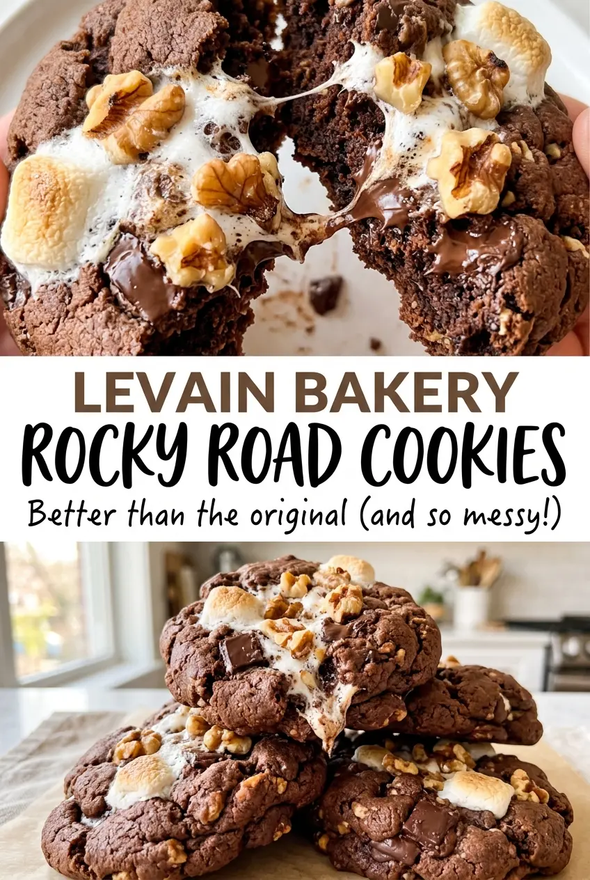 Levain Bakery Rocky Road Cookies chocolate marshmallow almond