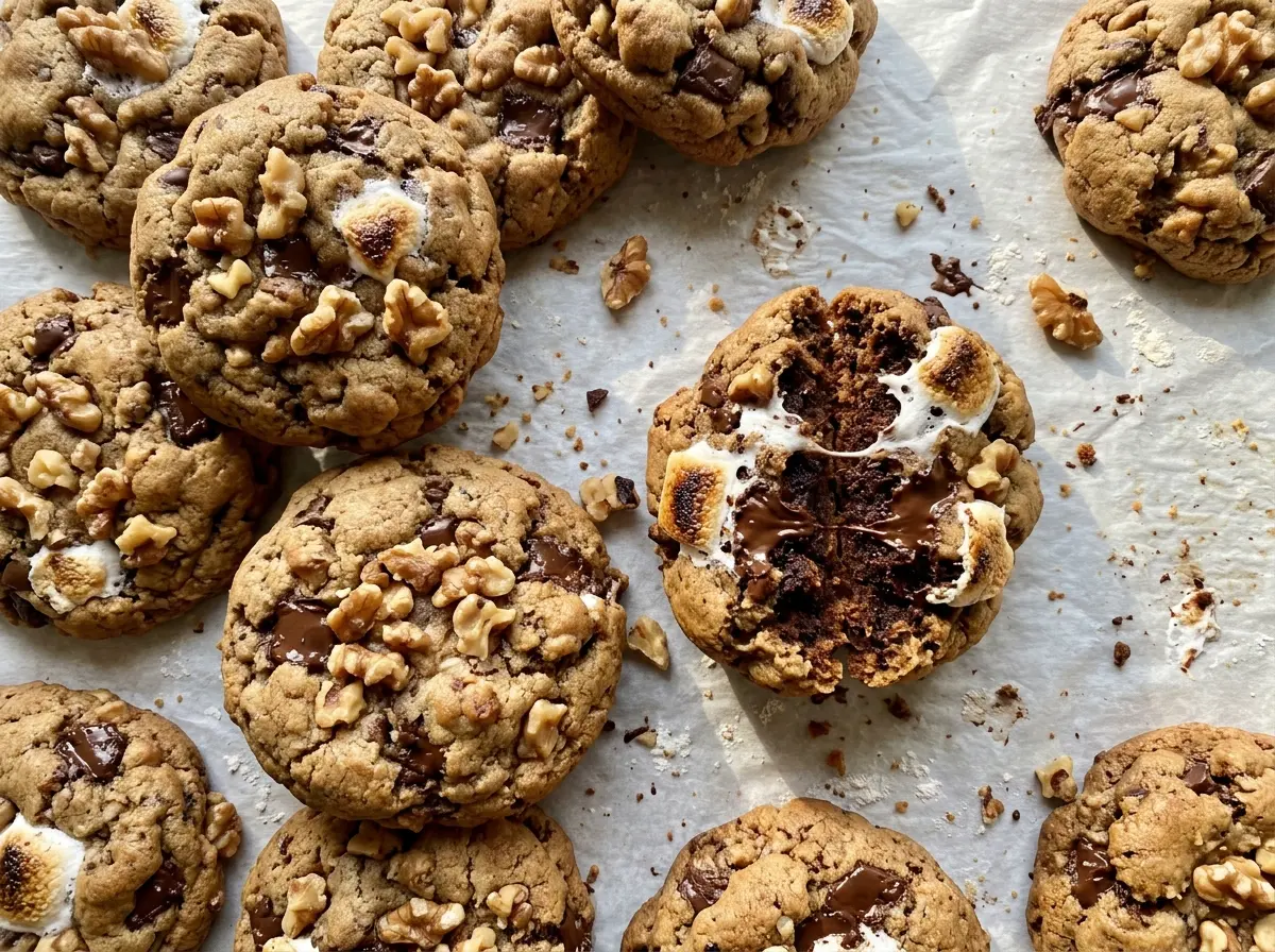 Levain Bakery Rocky Road Cookies thick fudgy centers