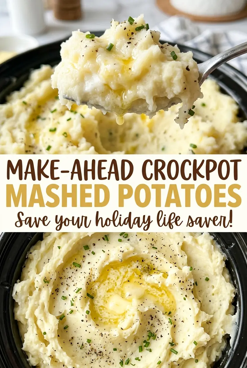 Make Ahead Crockpot Mashed Potatoes creamy make-ahead