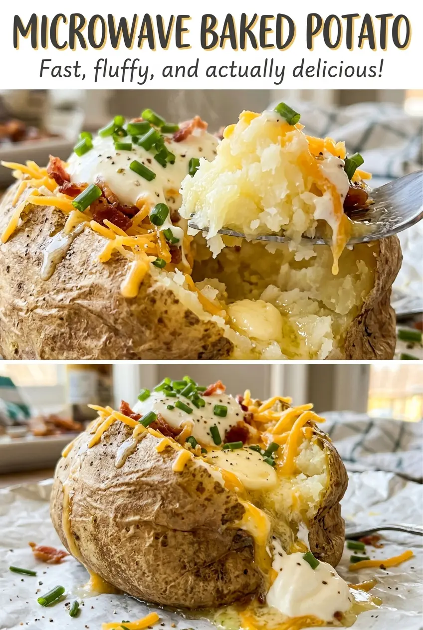Microwave baked potato tender russet