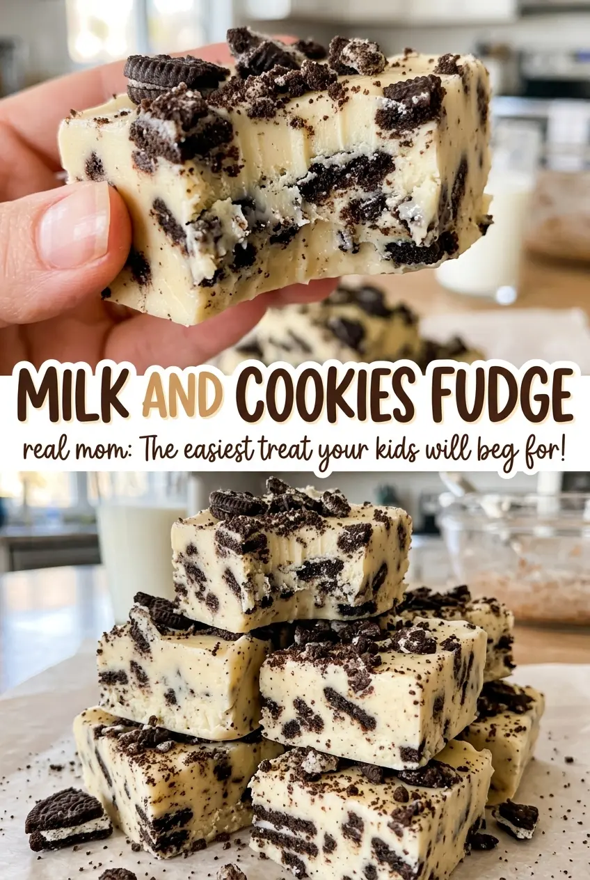 Milk and Cookies Fudge chocolate chip cookie topping