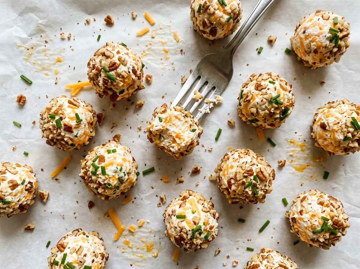 Mini Cheese Balls chive-flecked cheddar bites