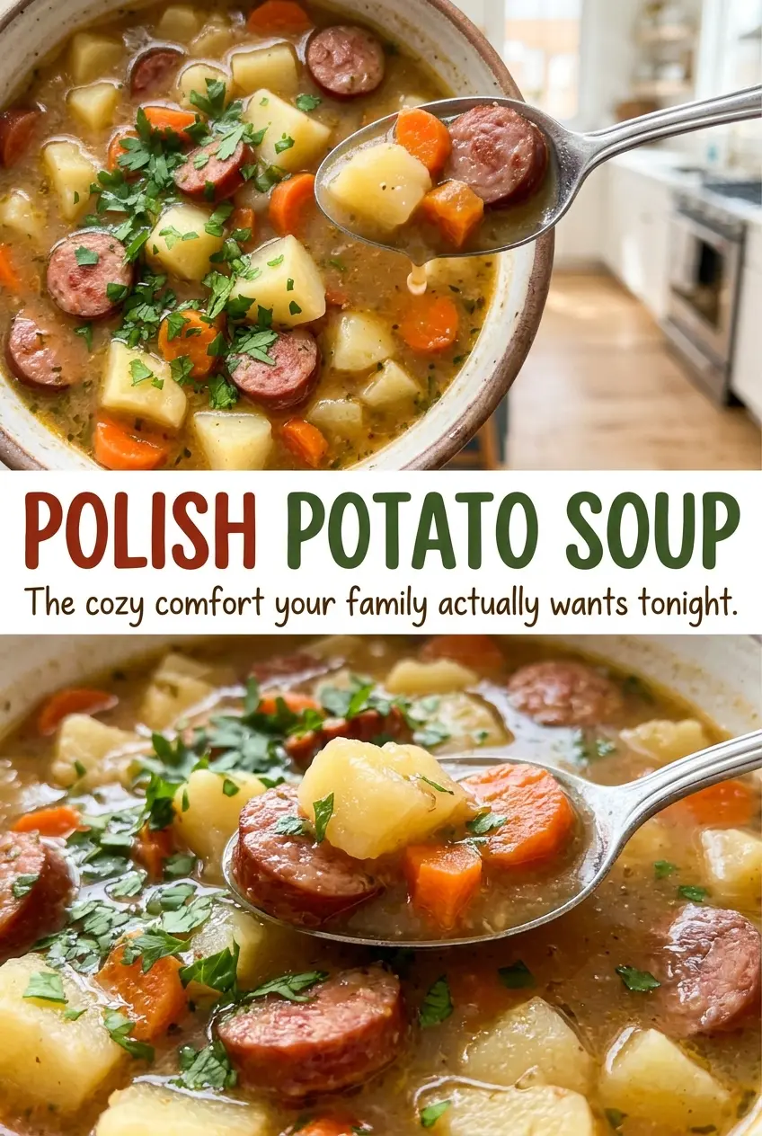 Polish potato soup creamy kielbasa bowl