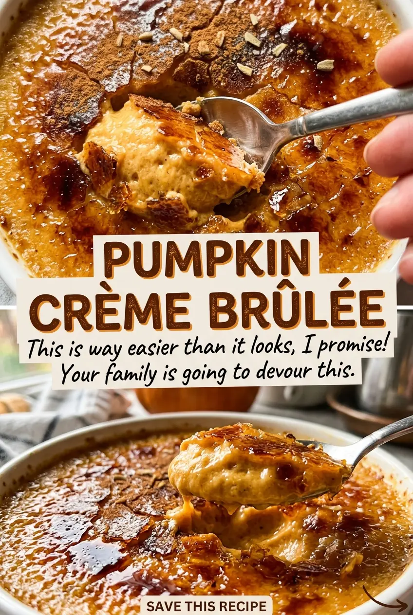 Pumpkin creme brulee with silky spiced custard