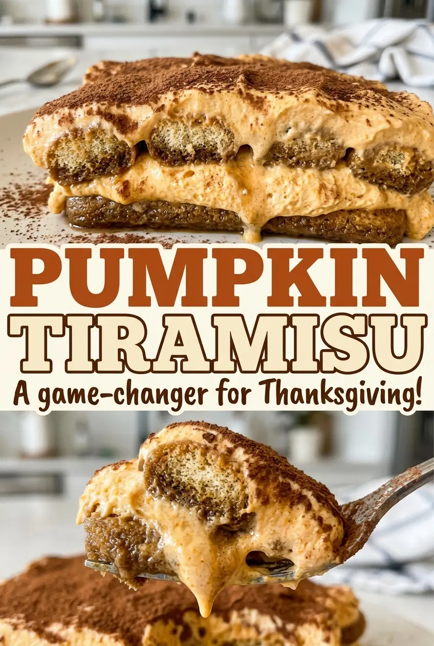 Pumpkin Tiramisu creamy pumpkin layers