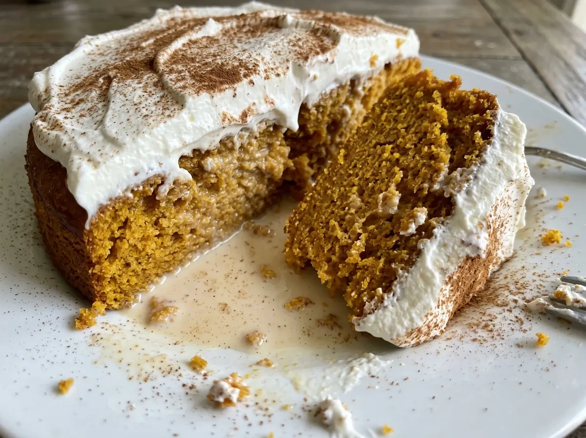 Pumpkin Tres Leches Cake moist spiced crumb
