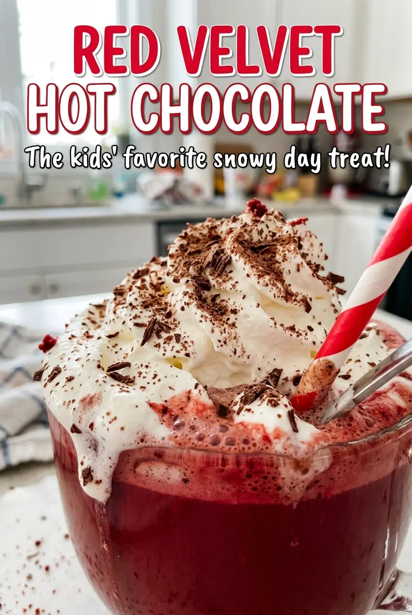 Red Velvet Hot Chocolate silky scarlet drink