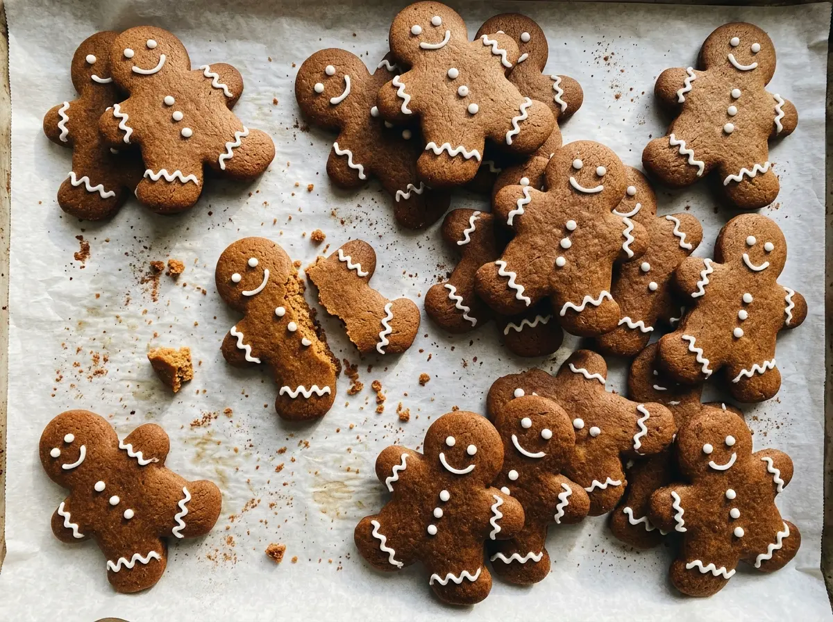 Soft and Chewy Gingerbread Men Cookies with tender, spiced centers