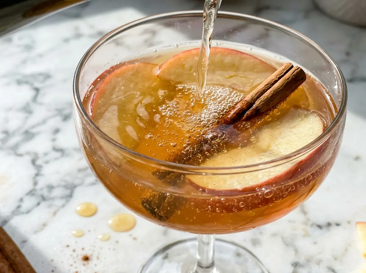 Spiced Apple Prosecco sparkling apple cocktail