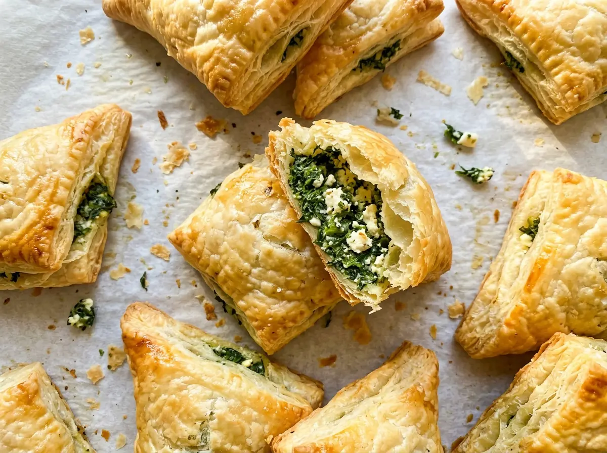 Spinach Puffs flaky golden pastry