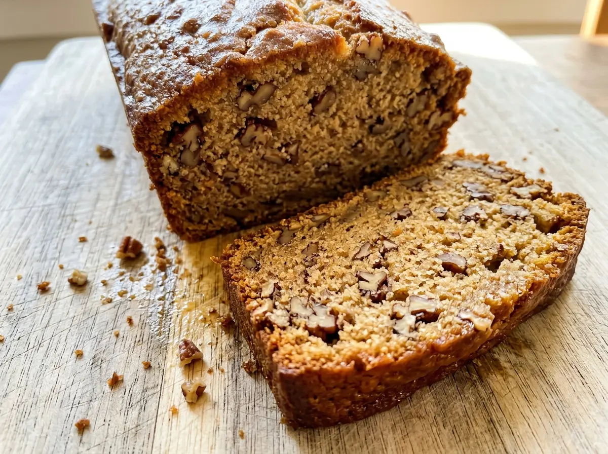 Sweet Alabama Pecan Bread golden, tender squares