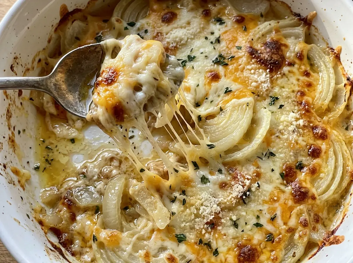 Tennessee Onions cheesy golden bubbling