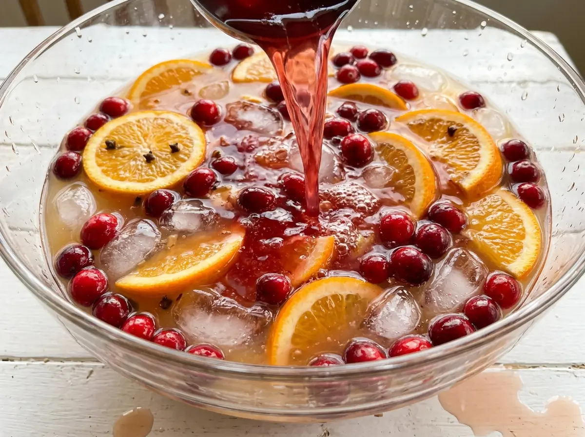 Thanksgiving Punch ruby citrus fizz