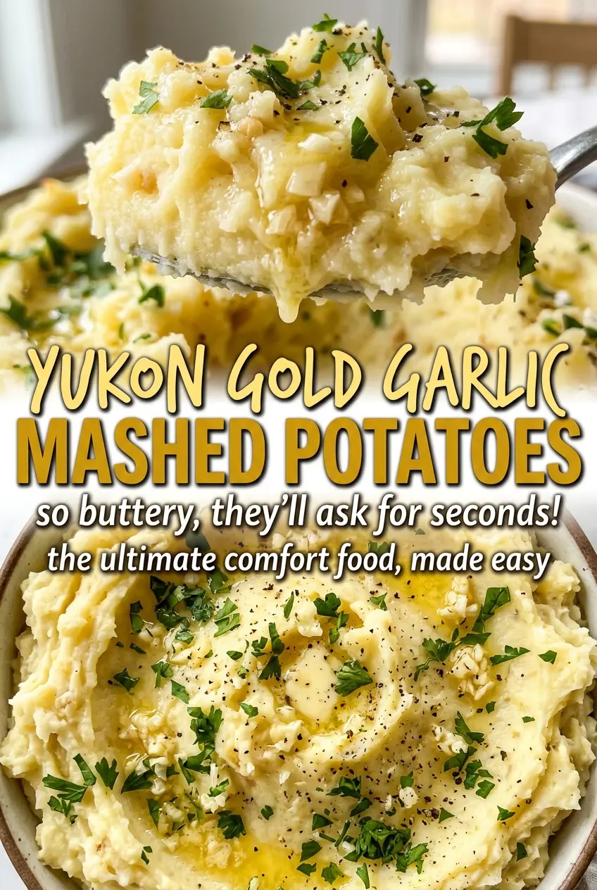 Yukon Gold Garlic Mashed Potatoes buttery smooth side